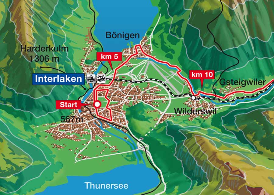 Der Jungfrau-Marathon startet in Interlaken